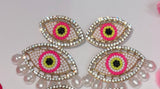 Pearl Evil Eye Earring Set